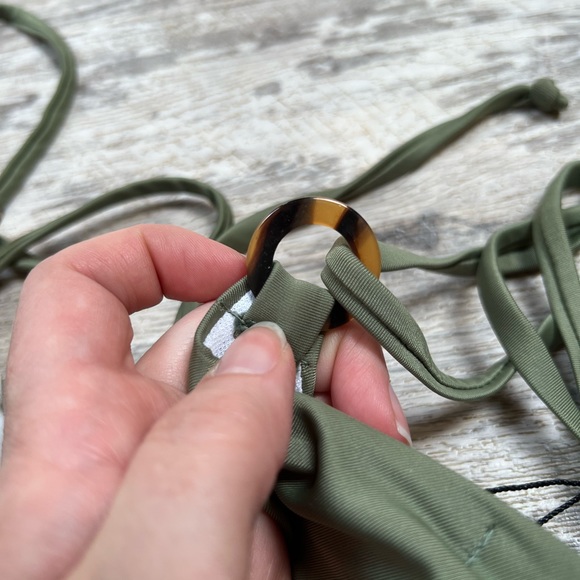 boohoo forest green ring detail micro bikini - Picture 6 of 10